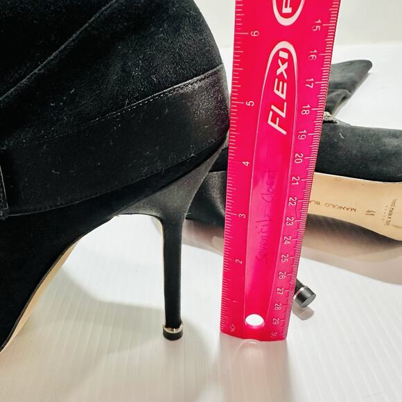 Manolo Blahnik Plinianuthi EU 41 US 11 Black Suede Over The Knee OTK boots NWOB - Picture 12 of 13